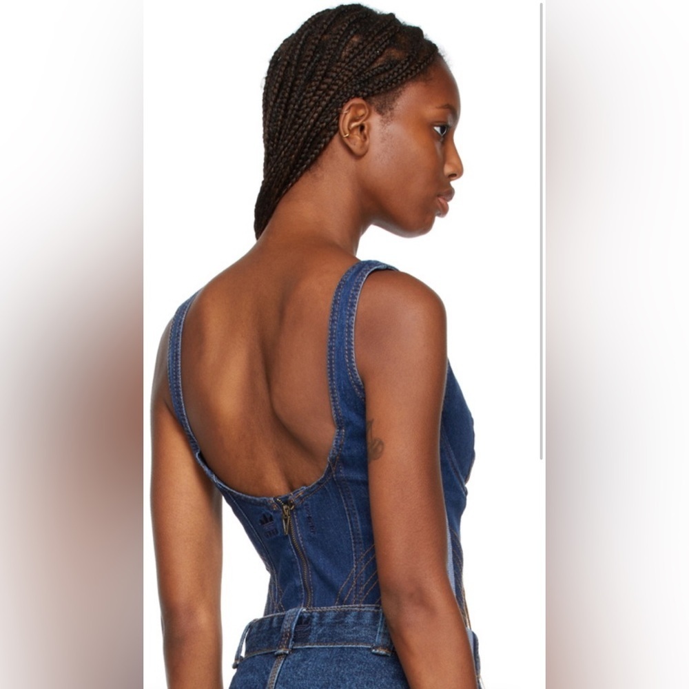IVY PARK ADIDAS Rodeo Beyonce Denim Bodysuit Size Small VGUC - Picture 5 of 11